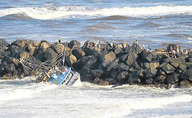 The stricken trawler, Toni Kylie, has disappeared from sight. The stricken trawler, Toni Kylie, has disappeared from sight.